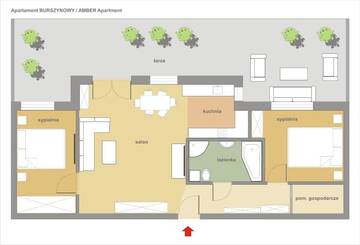 Фото номера Люкс с 2 спальнями и диваном-кроватью: 6/2 Pułaskiego Апартаменты Sanhaus Apartments г. Сопот 9