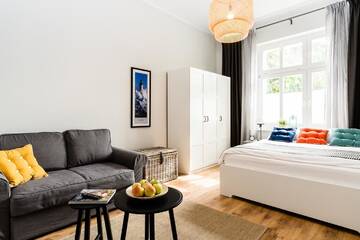 Фото номера Номер-студио с кроватью размера «queen-size»: Bałtycka, 6/3b Апартаменты Sanhaus Apartments г. Сопот 2