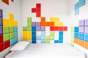 Фото номера Одноместный номер с общей ванной комнатой Хостелы Tetris Sopot г. Сопот 2