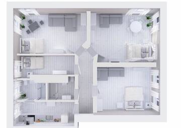 Фото номера Апартаменты с 2 ванными комнатами и 4 спальнями Апарт-отели Riviera Residence Apartments г. Сопот 15